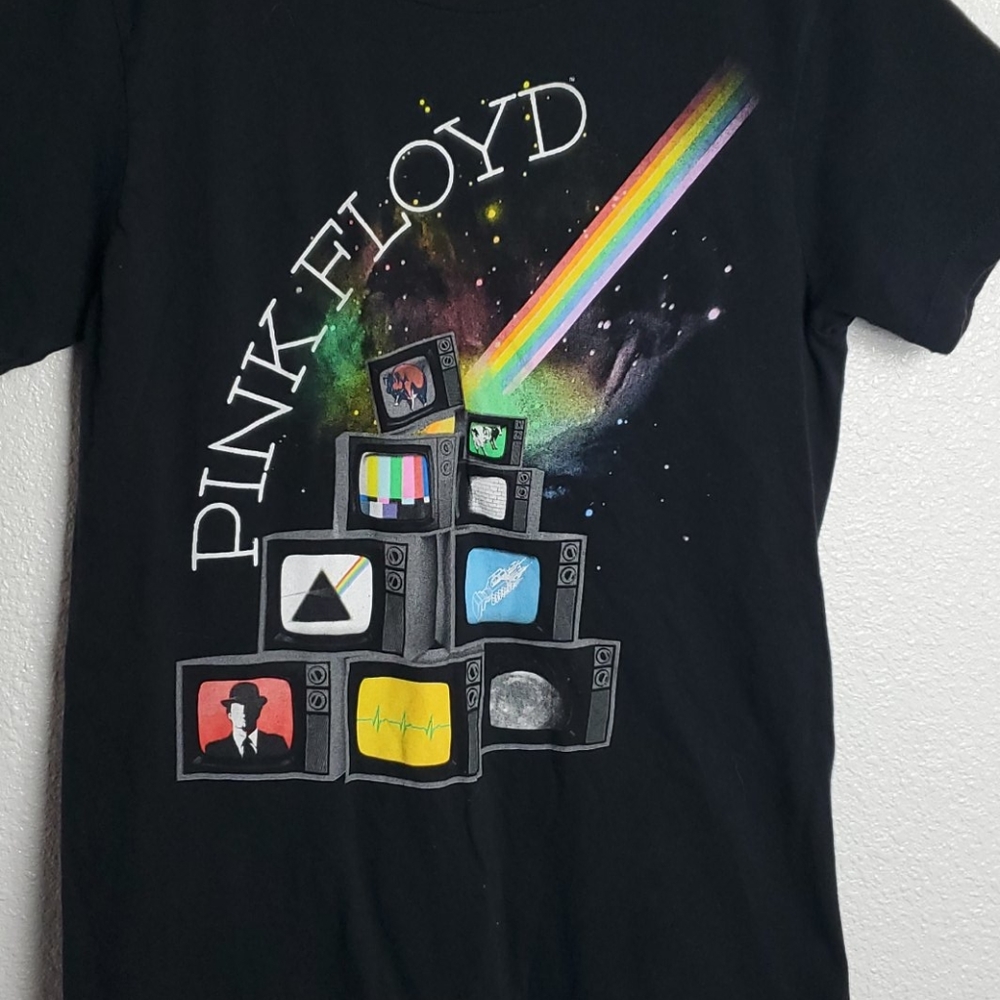 Pink Floyd Women’s Medium Band Tee Black Classic Rock Graphic Shirt - Picture 2 of 4